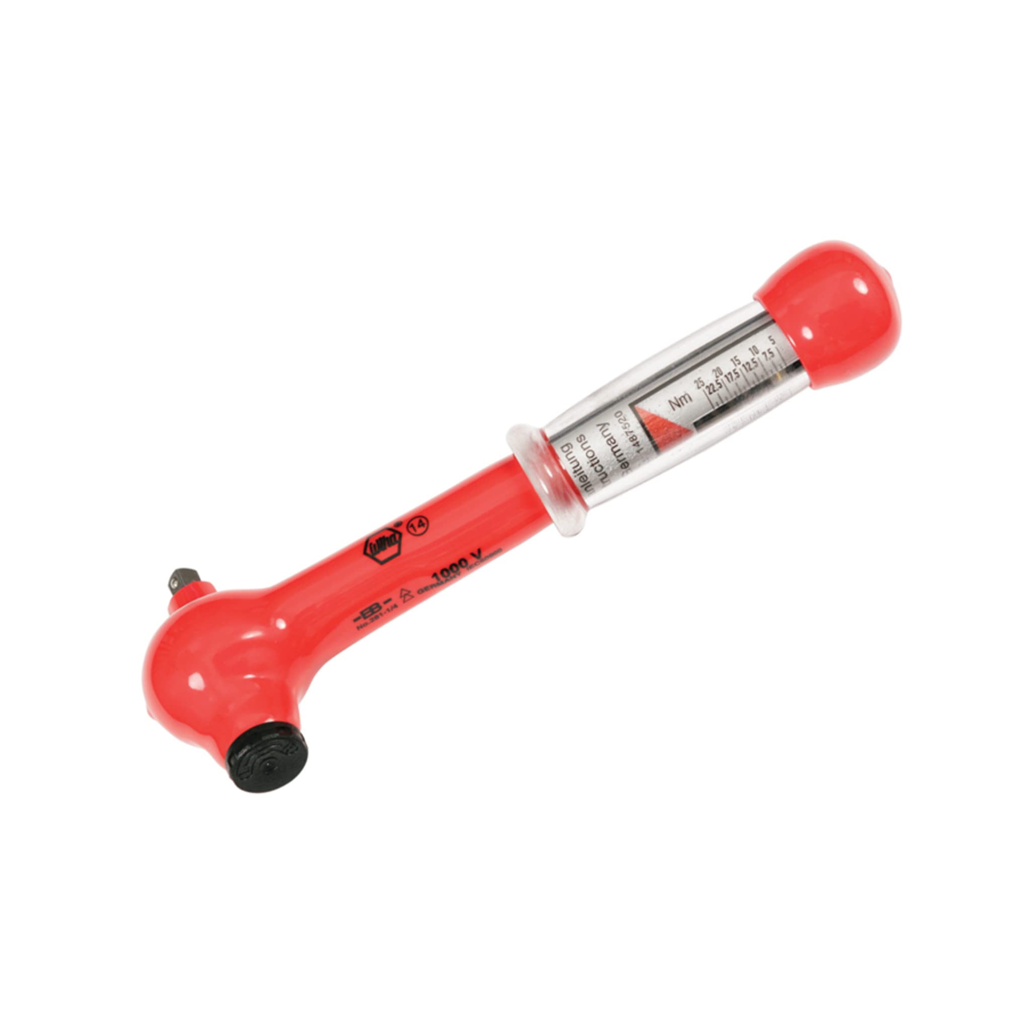 Wiha Tools - Insul. Ratcheting Torque Wrench 1/4 Drive 5-25